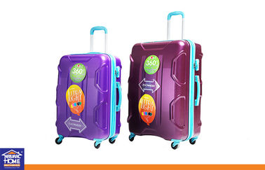 Shell duro 4 rueda las cajas del equipaje del viaje, maletas ligeras púrpuras de encargo
